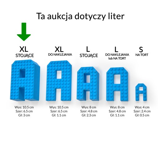 KAJAWIS LETTER 3D Stojace písmená XL v dekorácii miestnosti v štýle LEGO ECO NAME