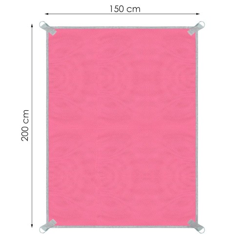 PLÁŽOVÁ DEKA RUŽOVÁ PIESKOVÁ ZADARMO VEĽKÁ PLÁŽOVÁ PODLOŽKA 200x150 cm PIKNIKOVÁ RUŽOVÁ