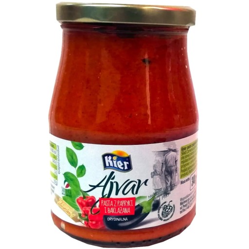 Balkánska pasta z papriky a baklažánu Ajvar Ajwar Jar 340g 370ml KIER