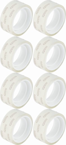 Kancelárske lepiace pásky, transparentné, 18mm 10yd x8