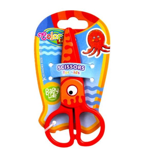 Plastové nožnice pre deti 12,5 cm ZVIERATÁ Colorino 37275