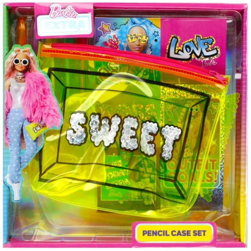 BARBIE EXTRA SET KRABIČKA NA ceruzku S NÁLEPMI