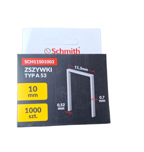 SCHMITH ZOŠÍVAČKY 10MM 1000 KS PRE PREBERAČ TYP A / 53