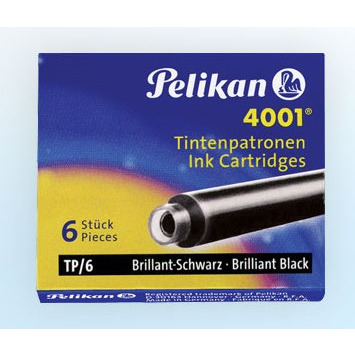 ATRAMENTOVÉ KAZETY PELIKAN KRÁTKE (6), ČIERNA
