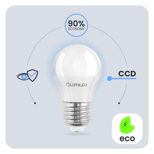 E27 P40 LED žiarovka SMALL GALL 8W = 60W 806lm 6500K Cold Color CCD LUMILED