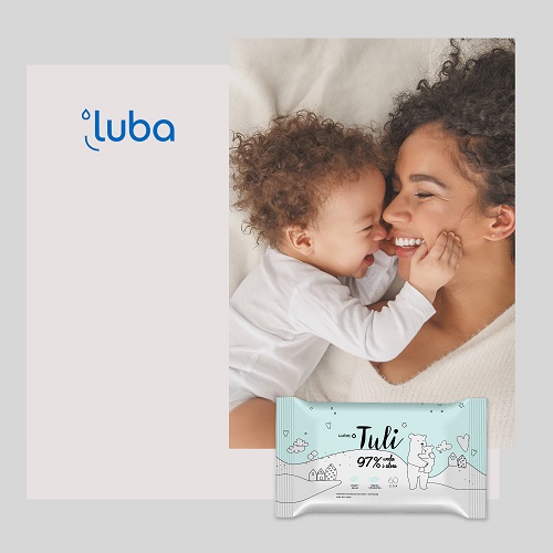 LUBA Tuli vlhčené obrúsky pre deti Voda a Aloe - 60 listov