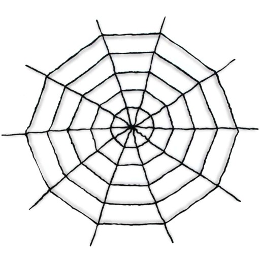 Halloweenska dekorácia plyšová SPIDER WEB BIELA 150cm