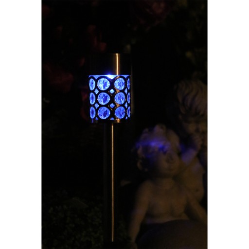 SOLÁRNA ZÁHRADNÁ LAMPA viacfarebný LED stĺp