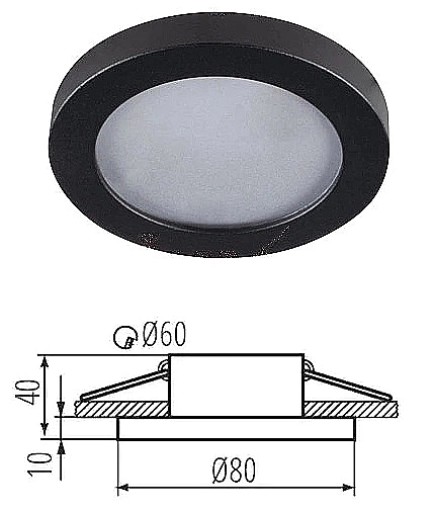 KANLUX Vzduchotesné stropné svietidlo LED do kúpeľňovej lampy 10W čierny