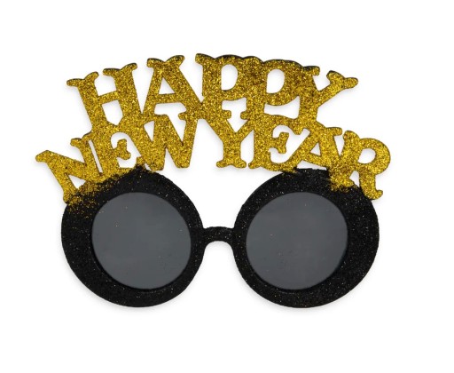 Detské okuliare so zlatým nápisom Happy New Year