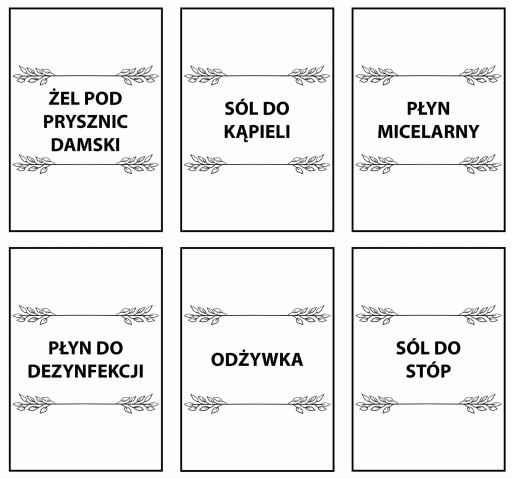 Nálepky na fľaše, kozmetiku, Mydlo, Biele 16 ks