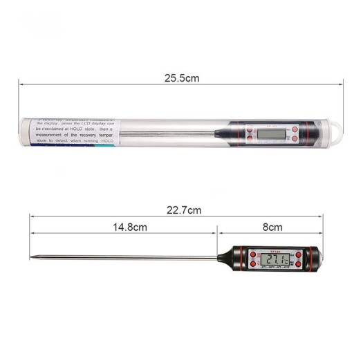 LCD KUCHYNSKÝ TEPLOMER, MÄSO, VÍNO, 300°C