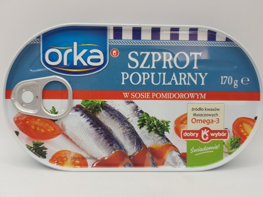Orka šprota Obľúbená v paradajkovej omáčke 170g