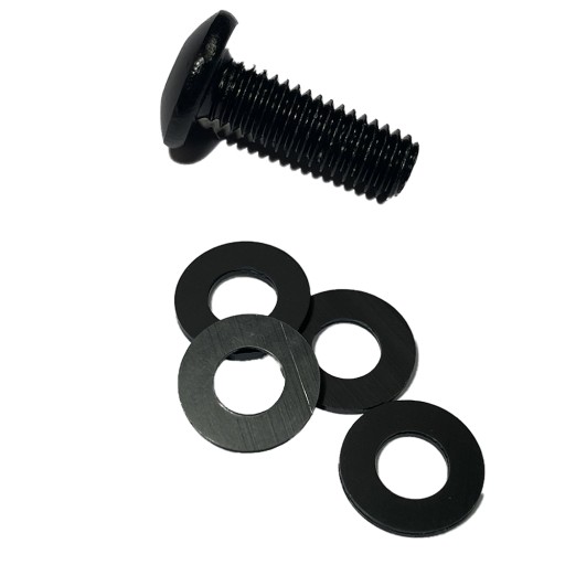 M5x16mm skrutka + podložka Čierne skrutky pre plastové kapotáže motocyklového skútra