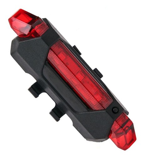ZADNÁ BICYKLOVÁ LAMPA LED USB BATÉRIA SO ZADNÝM DRŽIAKOM ČIERNA ZD41A