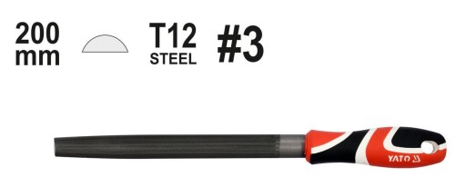 POLOKRUHOVÝ KOVOVÝ PILNÍK 250 MM #3 YATO YT-6235