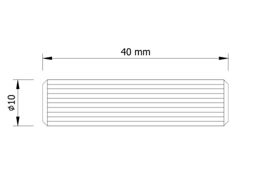 100 x Hmoždinka do nábytku z bukového dreva Ø 10 x 40 mm