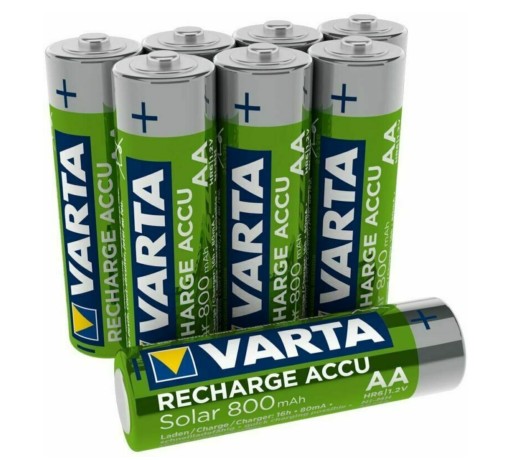 2x AA R6 800mAh NiMH 1,2V batéria Varta Solar