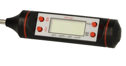 LCD ČEPOVÝ TEPLOMER PRE MÄSOVÝ PARAFÍNOVÝ VOSK
