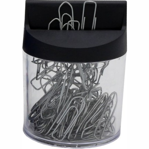Kovové kancelárske klipy 28mm v magnetickom obale, strieborné, 100 ks
