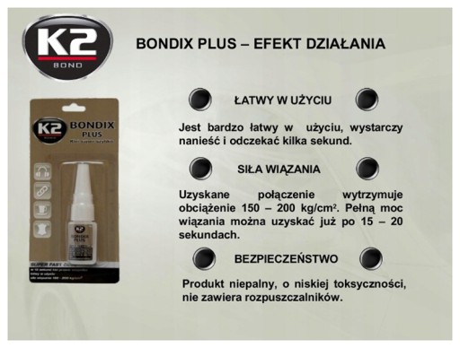 K2 BONDIX PLUS 15 SEKÚN LEPIDLO 10ML