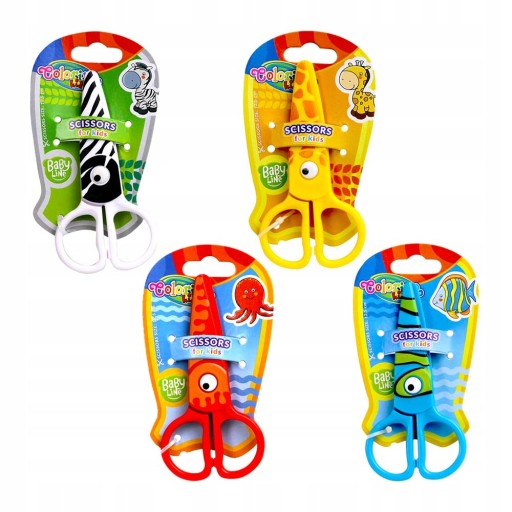 Plastové nožnice pre deti 12,5 cm ZVIERATÁ Colorino 37275