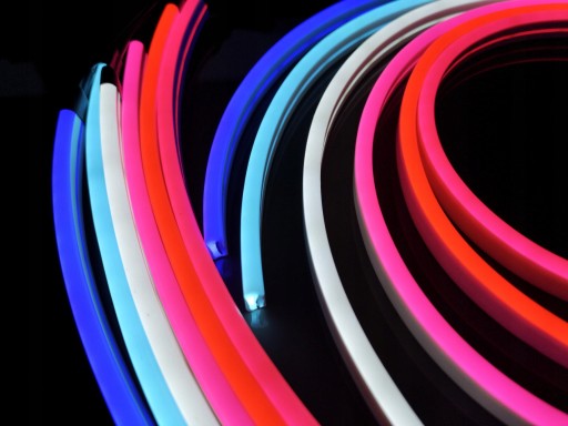 Neon FLEX 12 LED 12V HADICA SVETELNA 10cm IP65 Ruzova