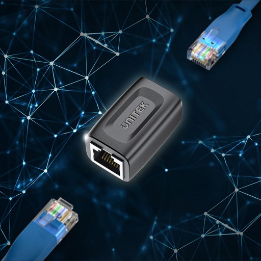 Unitek LAN Barrel Coupler RJ45 (F) - RJ45 (F) Cat.6 1 Gbps, až 100 metrov