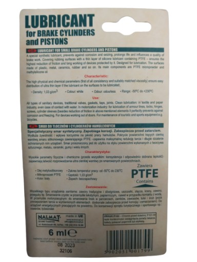Mazivo na vodiace piesty brzdy 6ml CO3