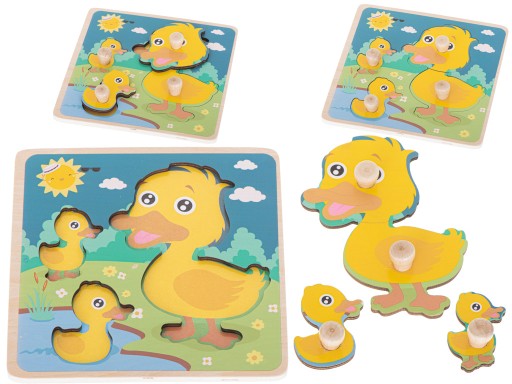 DREVENÝ SORTER PUZZLE KAČIČKA PUZZLE KAČKA