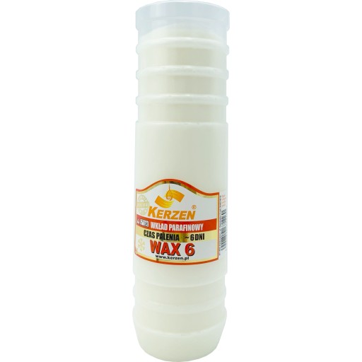 Parafínová vložka do sviečky KERZEN WAX 6 144h 1 ks