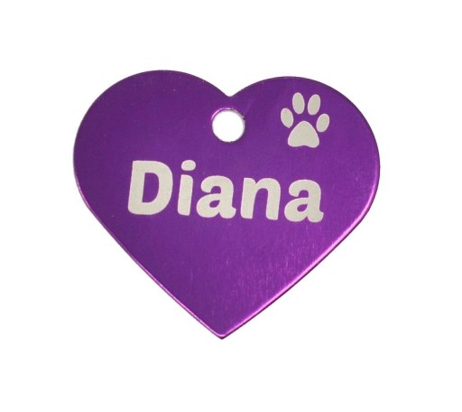 TAŠKA NA IDENTIFIKÁCIU SRDCA pre gravírovanie CAT DOG