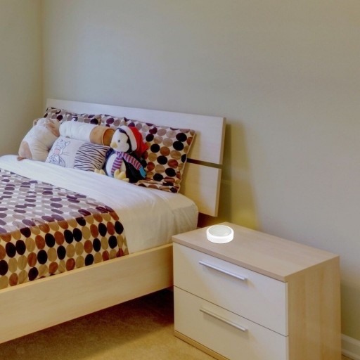 Biele okrúhle LED nábytkové svietidlo 0,3W PUSH LIGHT