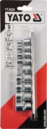 YATO TORX NÁSTRKOVÉ KĽÚČE E5-E16 YT-0520