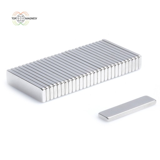 Neodymový tanierový magnet MPŁ 20x5x1,5 N38 sada 10 kusov