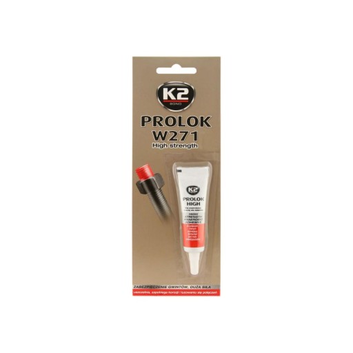 K2 PROLOK HIGH 6ML SILNÉ ČERVENÉ LEPIDLO NA SKRUTKY