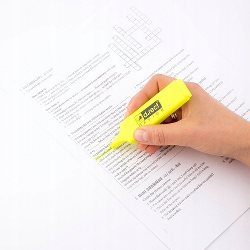 FLUORESCENTNÝ ZVÝRAZŇOVAČ d.rect žltý