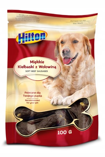 HILTON DOG TREATY MÄKKÉ KLOBÁSY S HOVÄDZÍM MÄSOM 100g