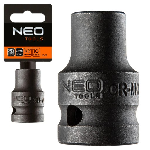 NEO RÁZOVÁ ZÁSUVKA 1/2'' 10X38MM, CR-MO CHROMOLYBDÉNOVÁ OCEL 12-210