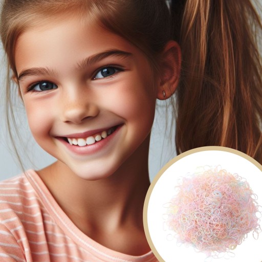 Gumičky do vlasov SET 1000 farebných kúskov pre mini GIRL DURABLE