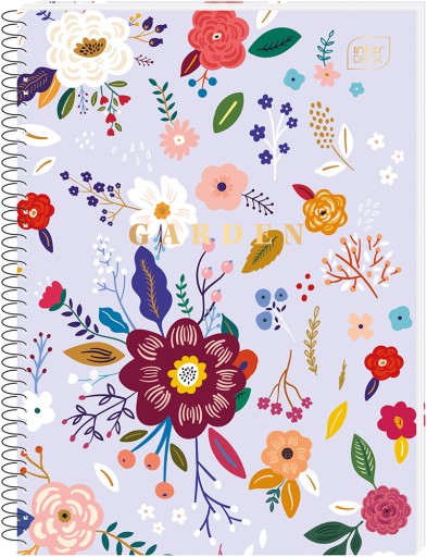 Kruhový zošit A4/80 Kratka 70g Garden Flower Interprint