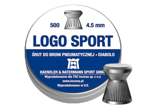 H&N Logo Športové diabolkové pelety 4,5 mm 500 ks.