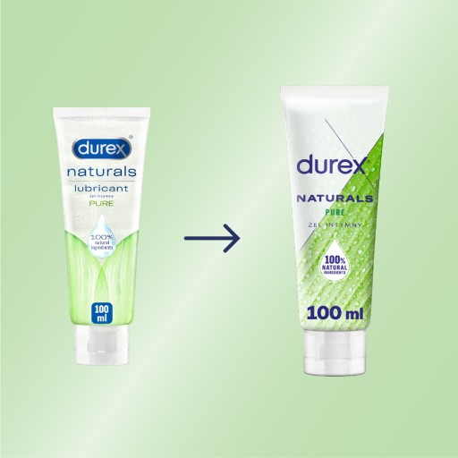 DUREX Natural Pure intímny gél 100 ml Jemný lubrikant na vodnej báze