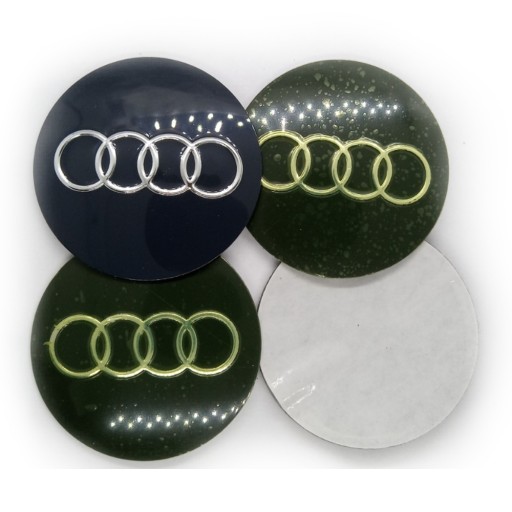 ZNAK LOGO NÁLEPKA AUDI 65 mm GRAFIT