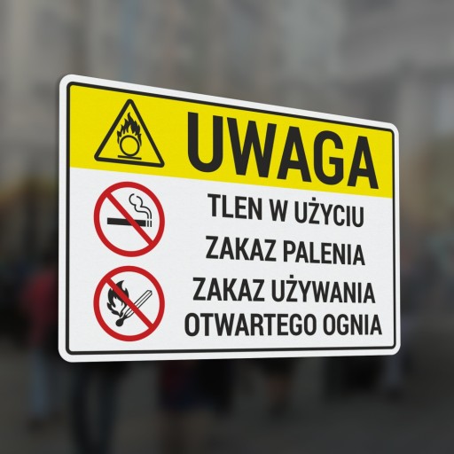Nálepka s poznámkou Kyslík - 10x15