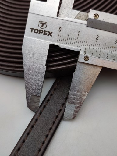 Eko kožený remienok na tašku 15 mm / 1 meter tmavohnedý