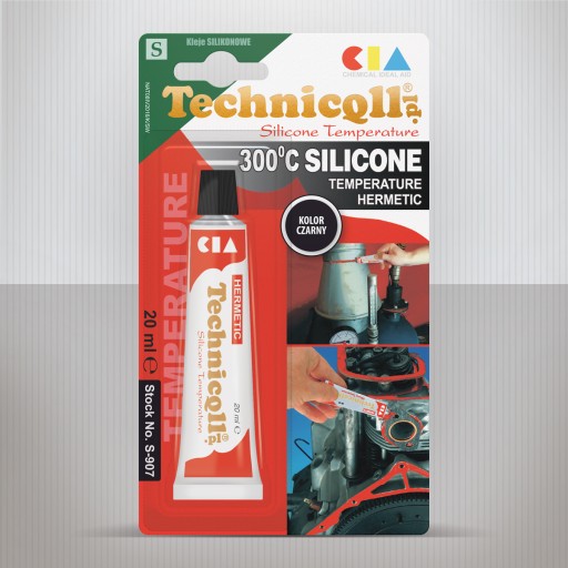 TECHNICQLL VYSOKOTEPLOTNÝ SILIKÓN ČIERNY 20ml