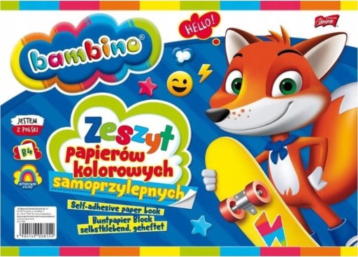 BAMBINO Zápisník z farebných samolepiacich papierov
