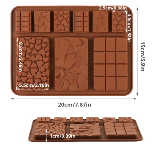 Silikónová forma na čokoládové tyčinky MIX