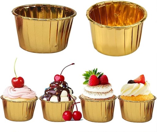 MUFFIN LINERS formičky na košíčky DECORATIONS narodeninové zlaté 20 ks